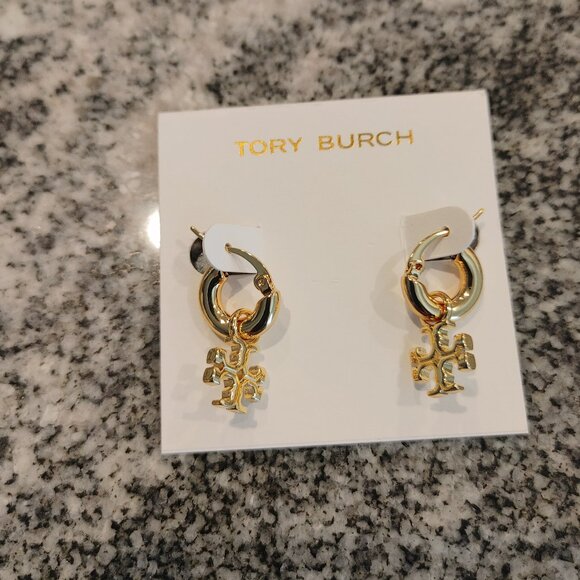 Tory Burch Double T Earrings, come on card. - Picture 9 of 15
